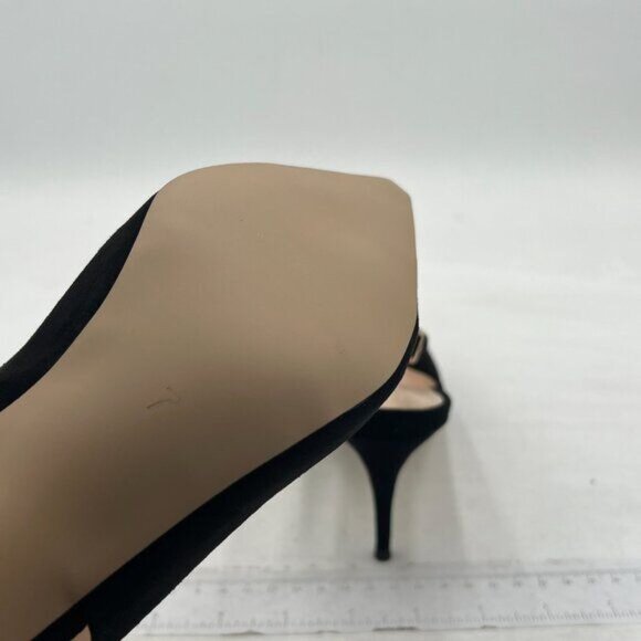 FSJ Women Classic Slingback Pumps Mid Heels Sandal Pointy Toe - Picture 6 of 8